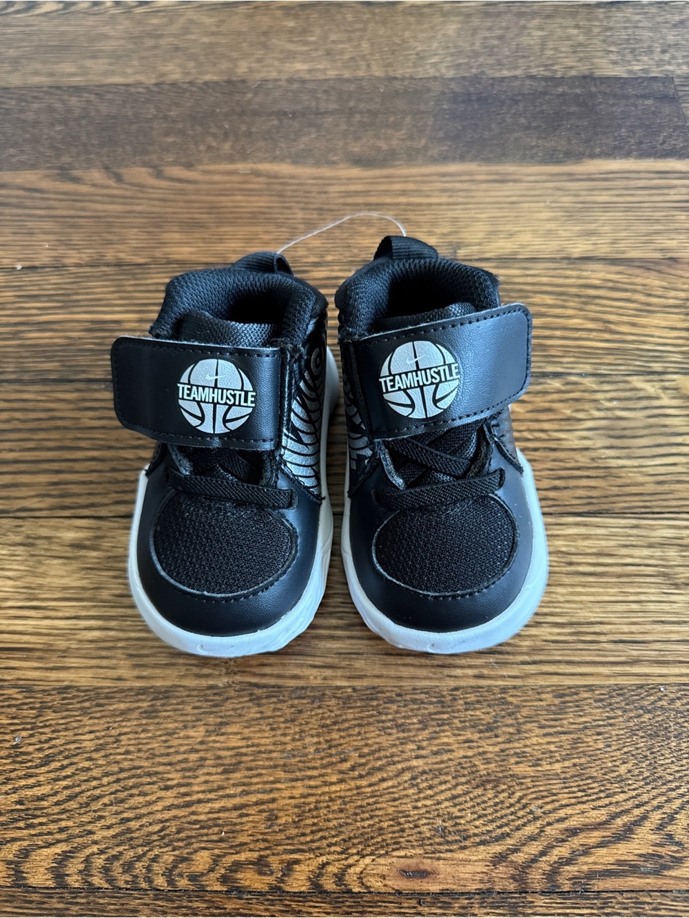 Nike Black and White High-Top Sneakers - Size 2